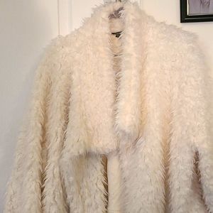 Faux sheep skin crop jacket